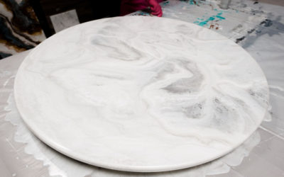 White and Gray Exotic Pour Marble