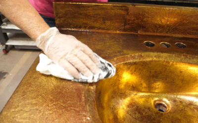 Epoxy And Foil A Vanity With An Integrated Sink