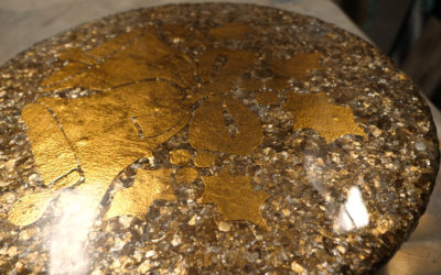 Epoxy Lazy Susan with Mica Flakes & Glitter