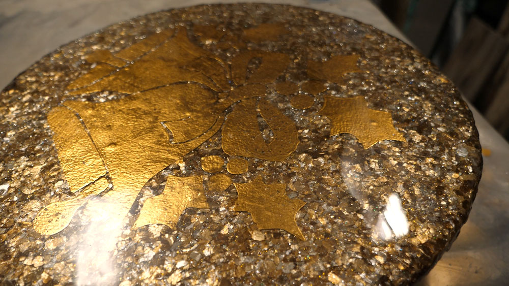 Epoxy Lazy Susan with Mica Flakes & Glitter